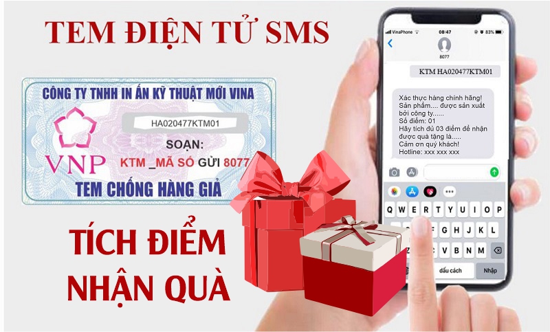 Xác thực hàng chính hãng và tích điểm nhận quà bằng tin nhắn điện tử SMS 